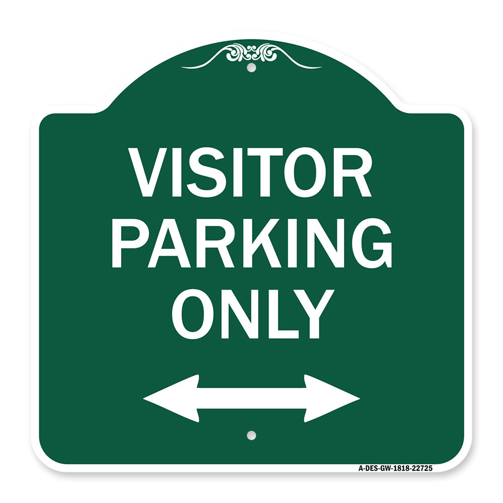 Visitor Parking Sign Visitor Parking Only (With Bidirectional Arrow)