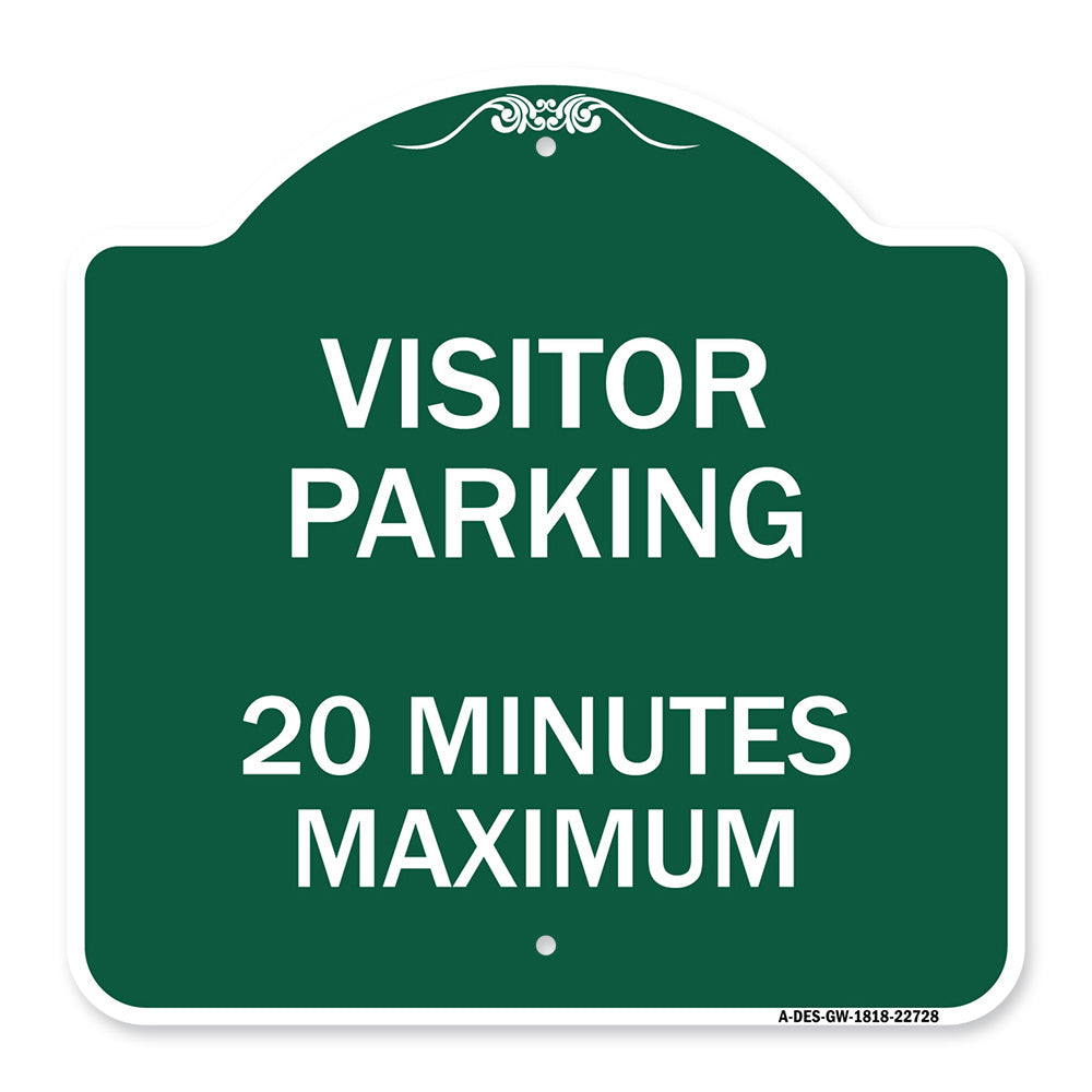 Visitor Parking Sign Visitor Parking 20 Minutes Maximum
