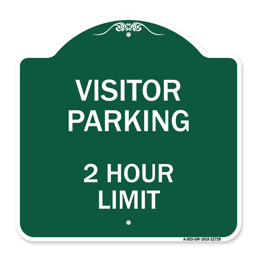 Visitor Parking Sign Visitor Parking 2 Hour Limit