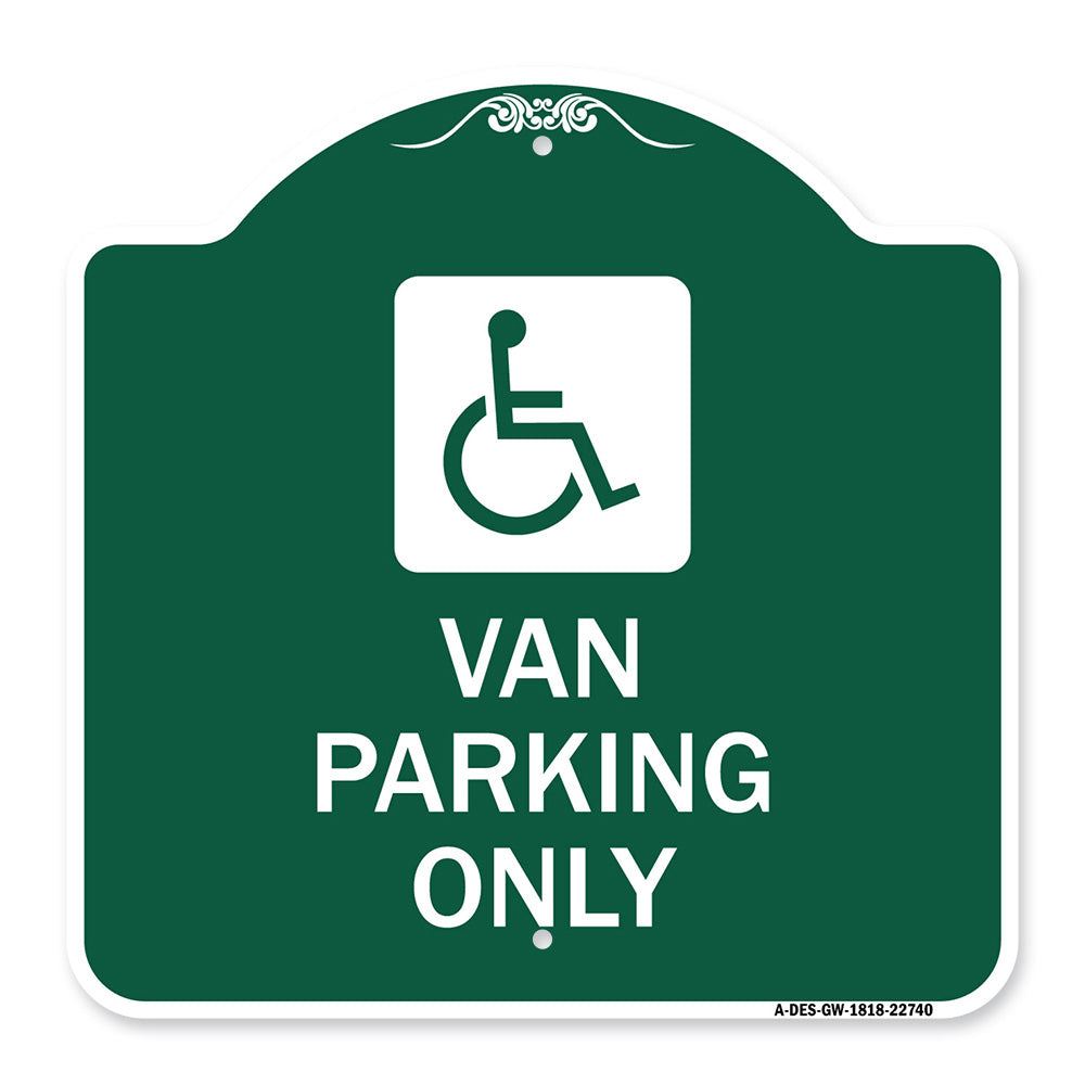 Van Parking Only (With Handicap Symbol)