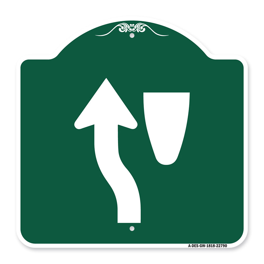 Traffic Sign Keep Left Symbol