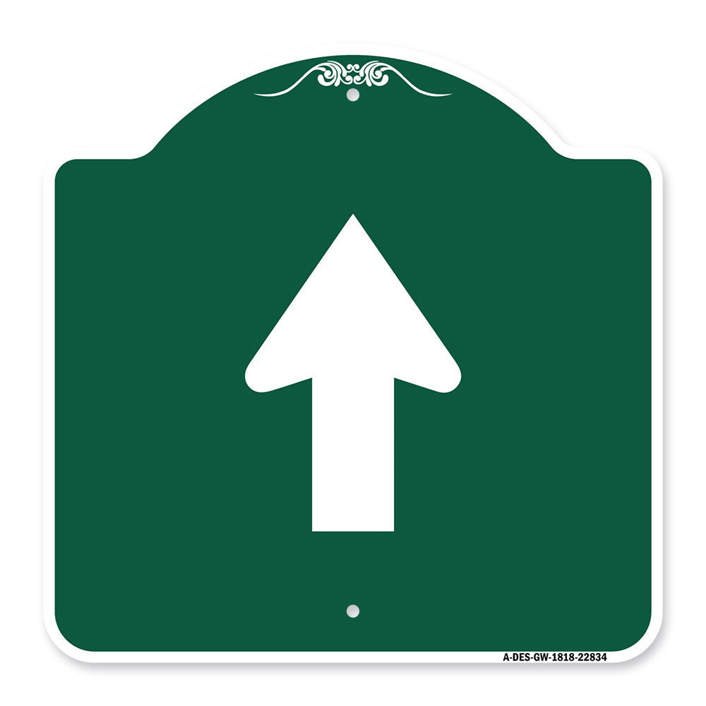 Straight Thru Sign - Straight Thru (Symbol) Sign