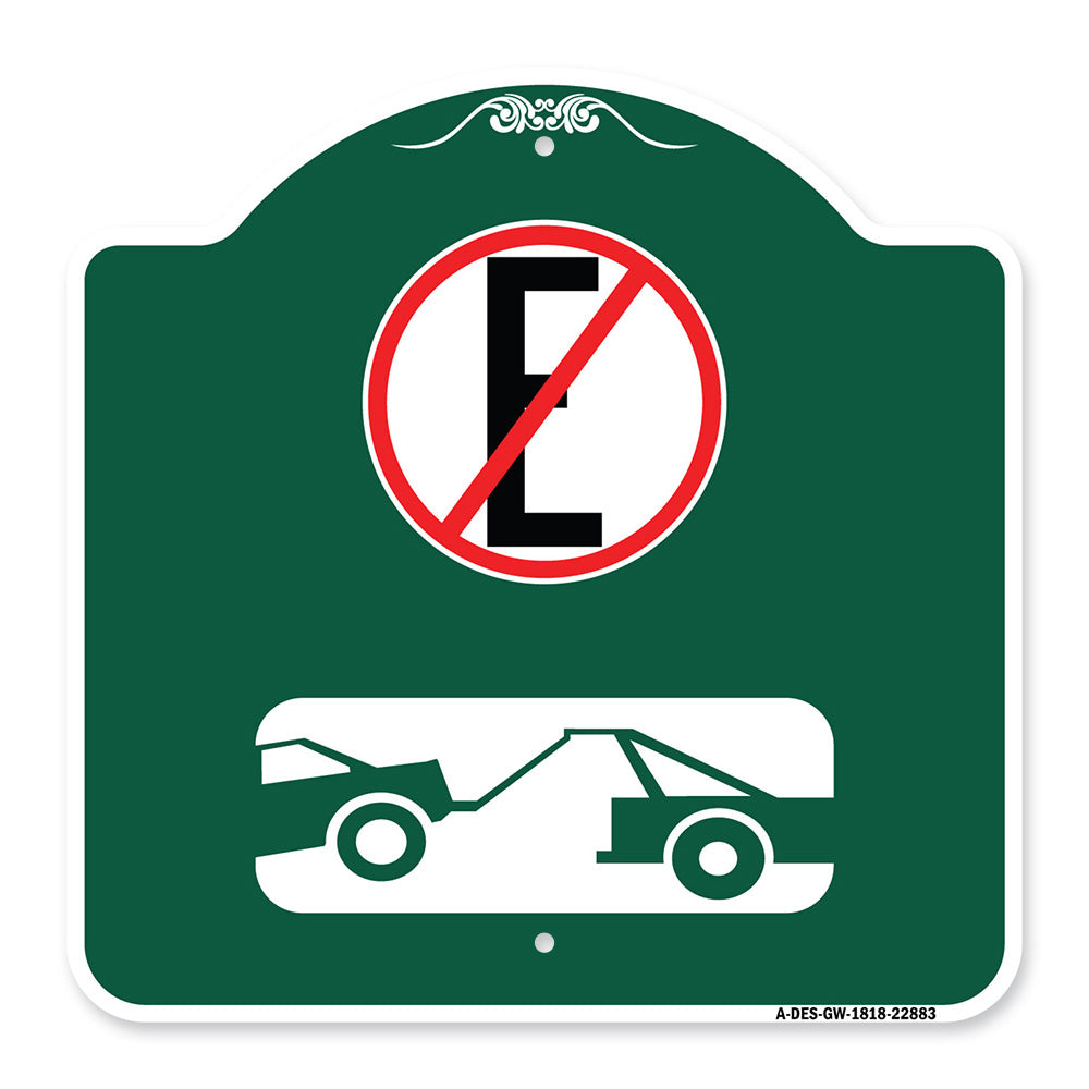 Spanish Parking Control Sign No Estacionar (No Parking) (With Symbol)