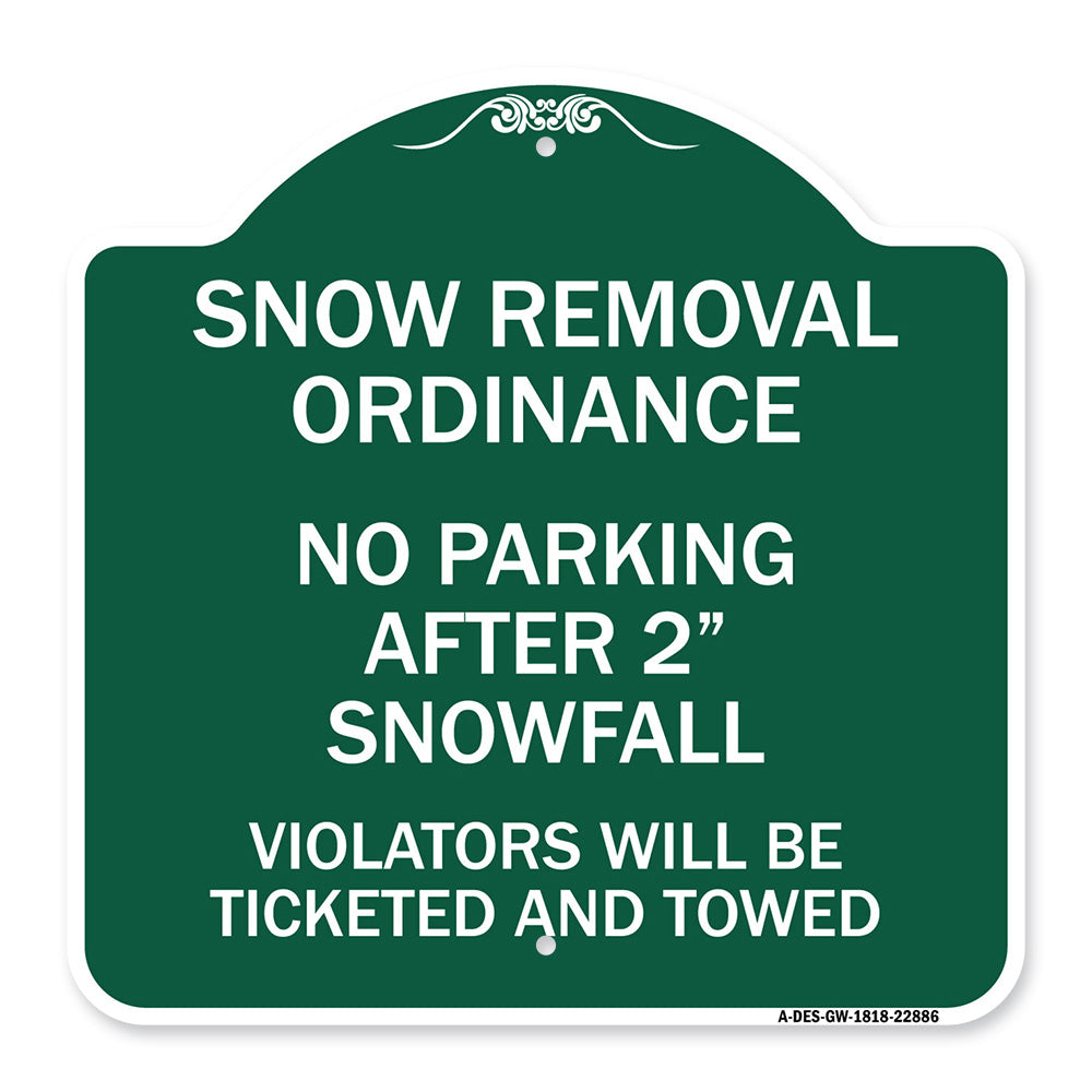 Snow Removal Ordinance - No Parking After 2 Snowfall