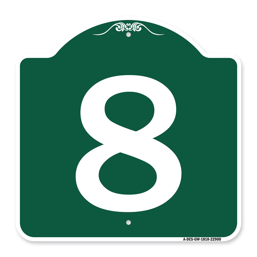 Sign with Number '8