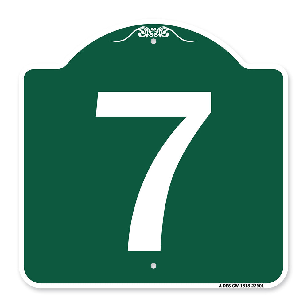 Sign with Number '7