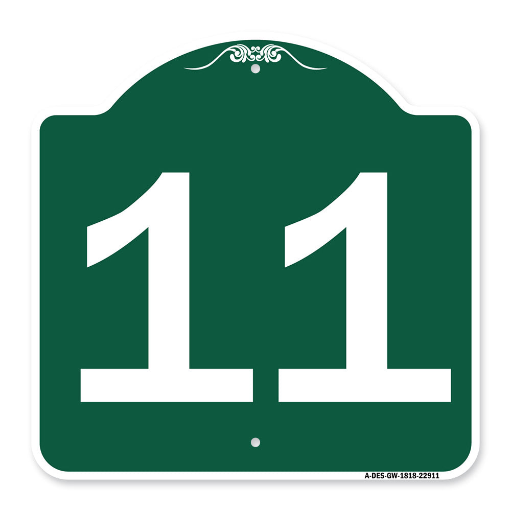 Sign with Number '11