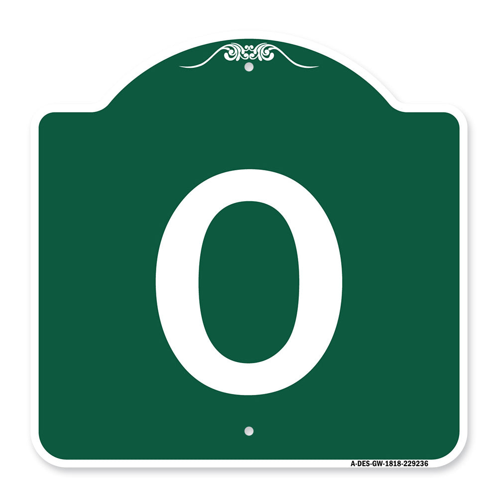 Sign with Letter O
