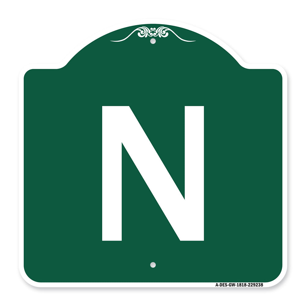 Sign with Letter N