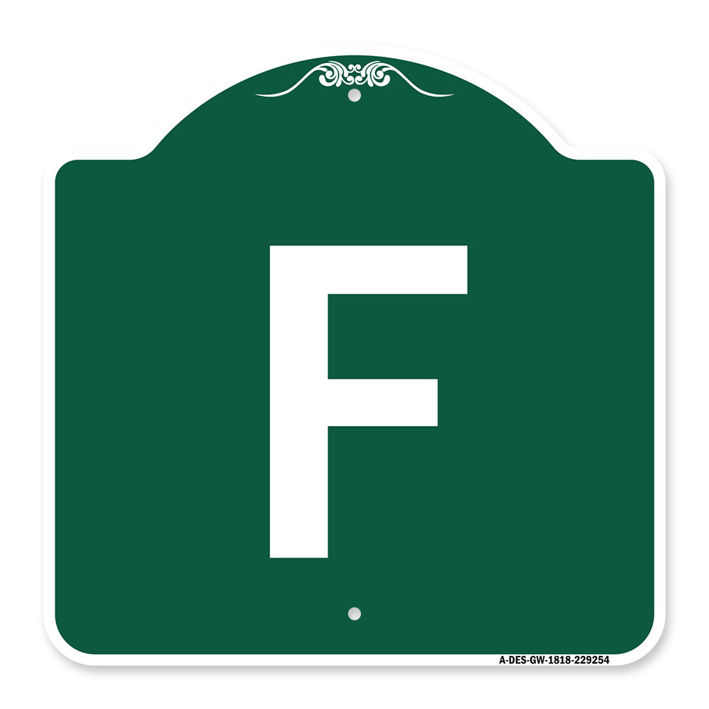 Sign with Letter F