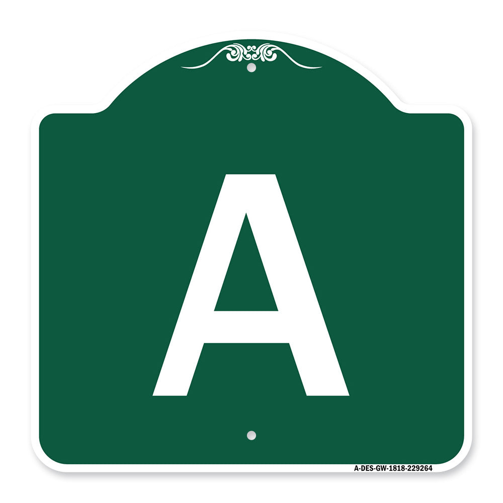Sign with Letter A