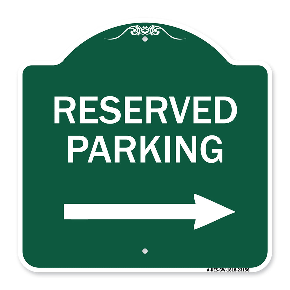 Reserved Parking (Right Arrow)