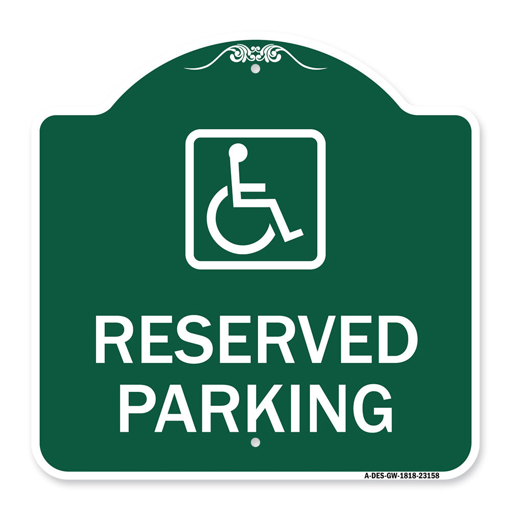 Reserved Parking (Handicapped Symbol) (Blue)