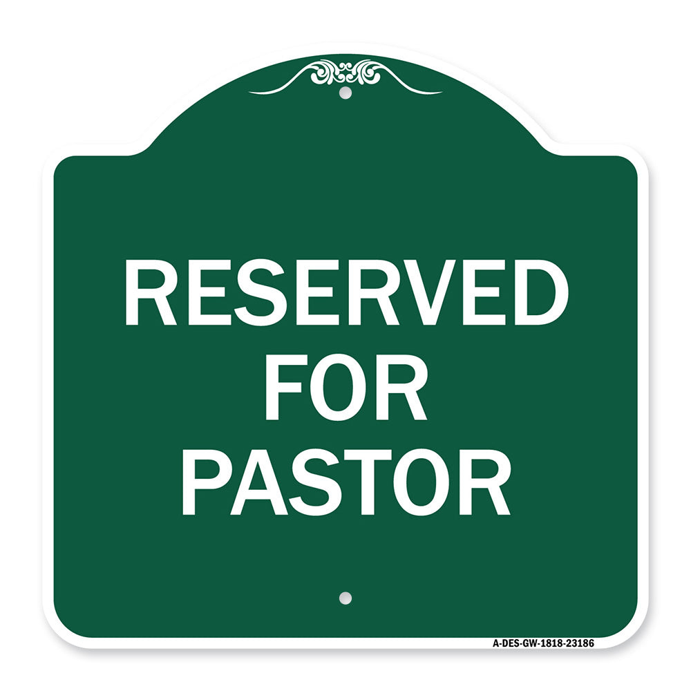 Reserved for Pastor