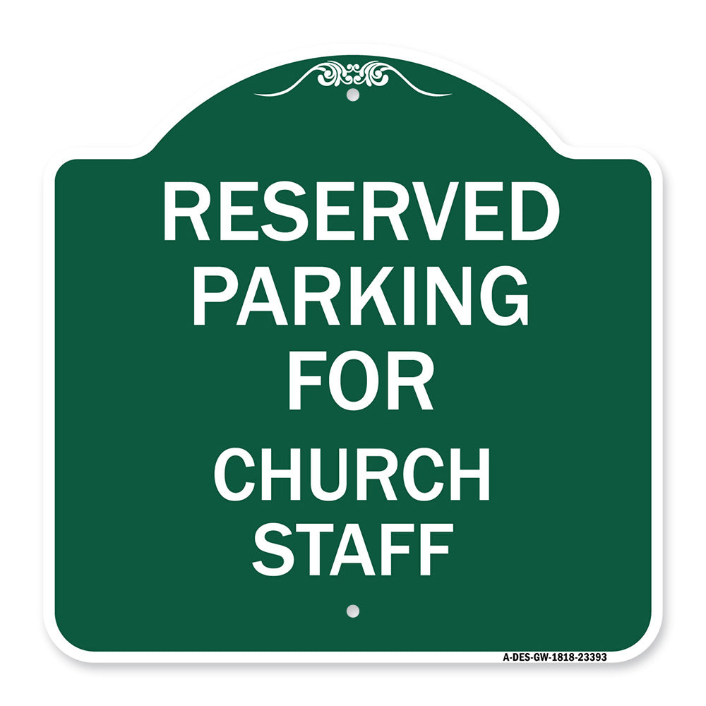 Parking Reserved for Church Staff