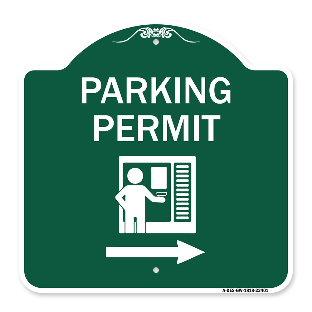 Parking Permit (With Right Arrow Symbol)