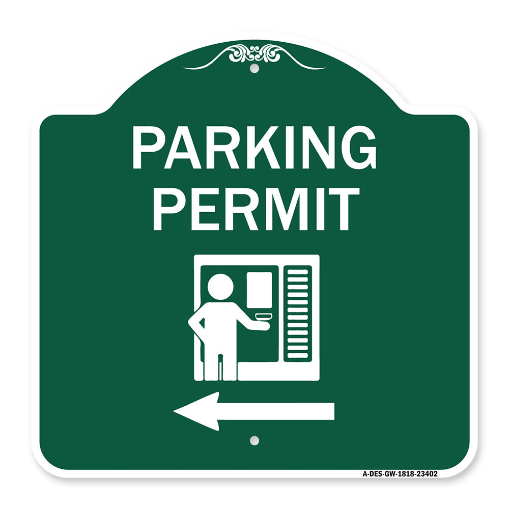 Parking Permit (With Left Arrow Symbol)