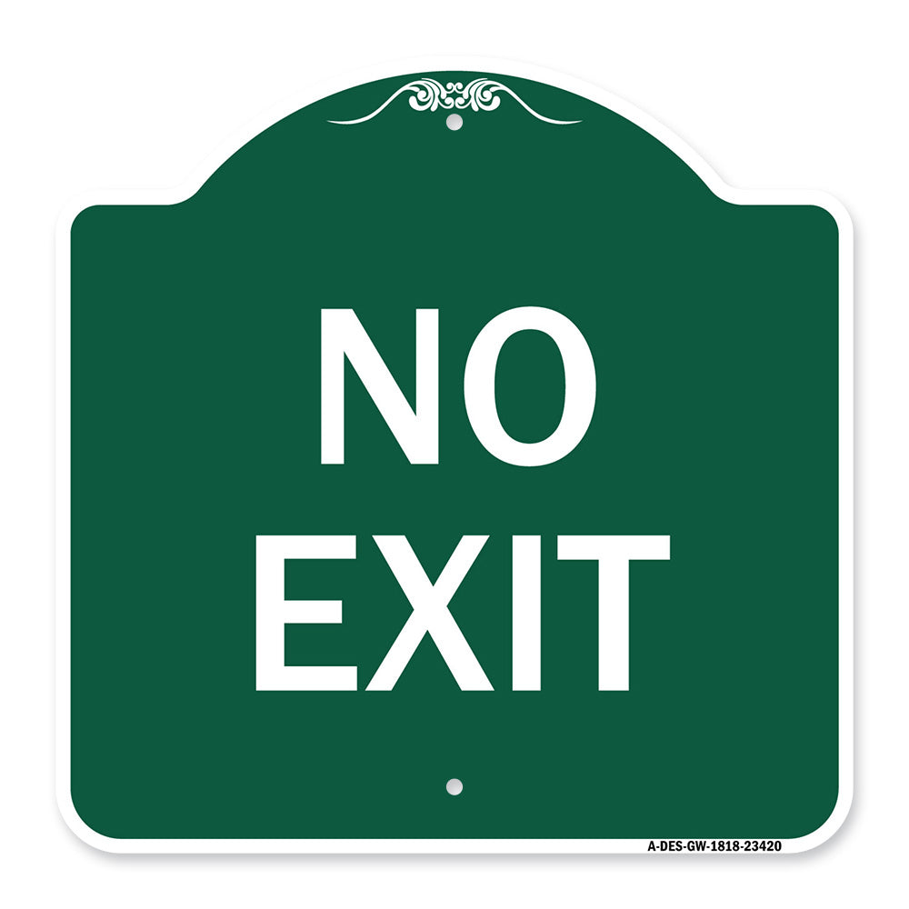 Parking Lot Sign No Exit