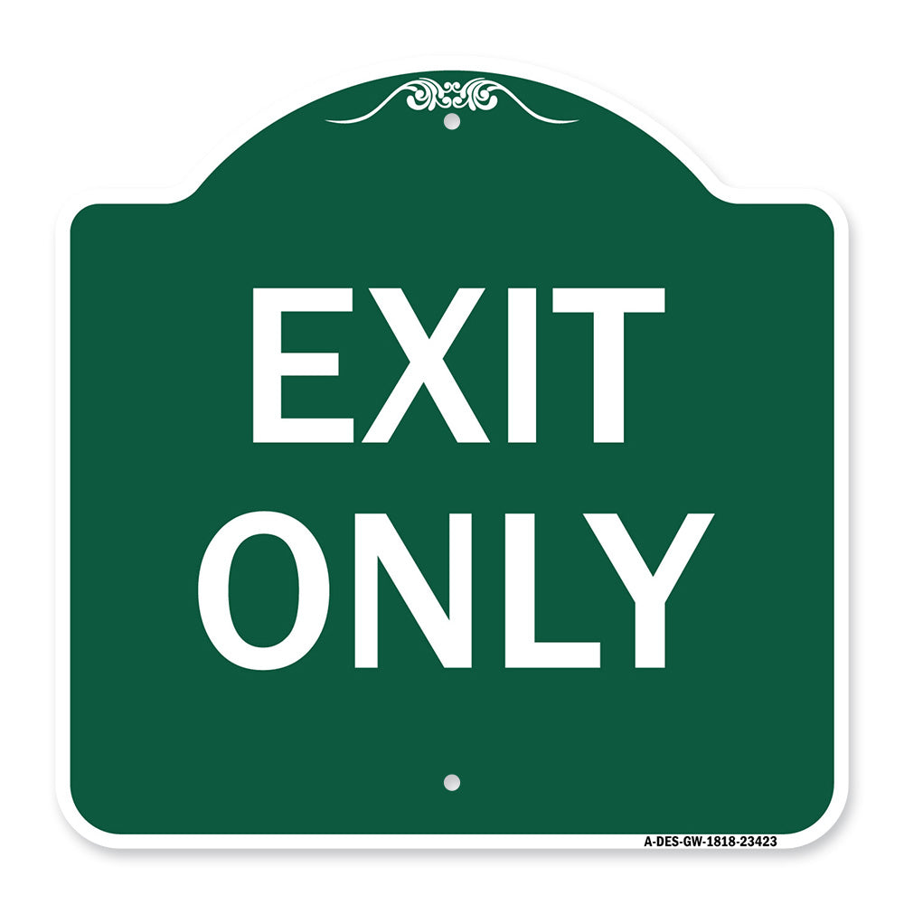 Parking Lot Sign Exit Only
