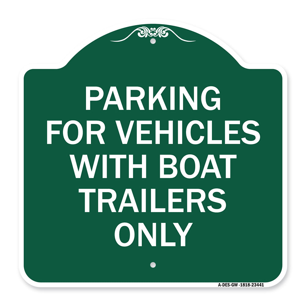 Parking for Vehicles with Boat Trailers Only