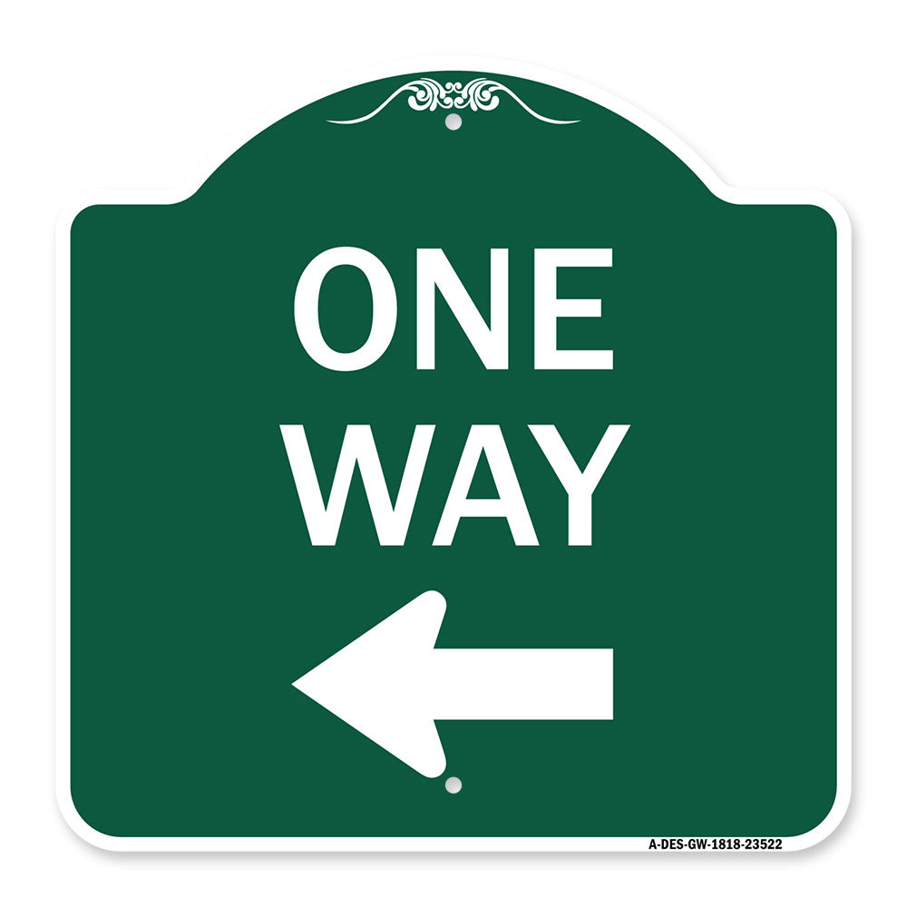 One Way Sign (Left Arrow)