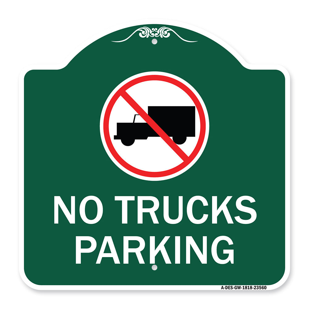 No Truck Sign No Truck Parking (With Symbol)