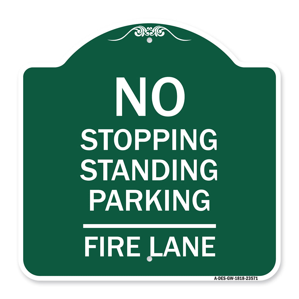 No Stopping Standing Parking - Fire Lane