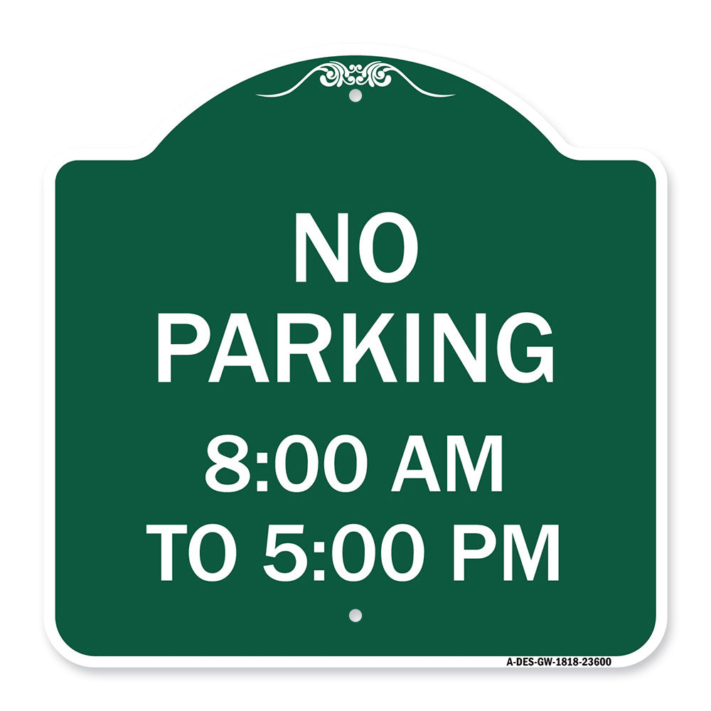 No Parking 8-00 Am to 5-00 Pm