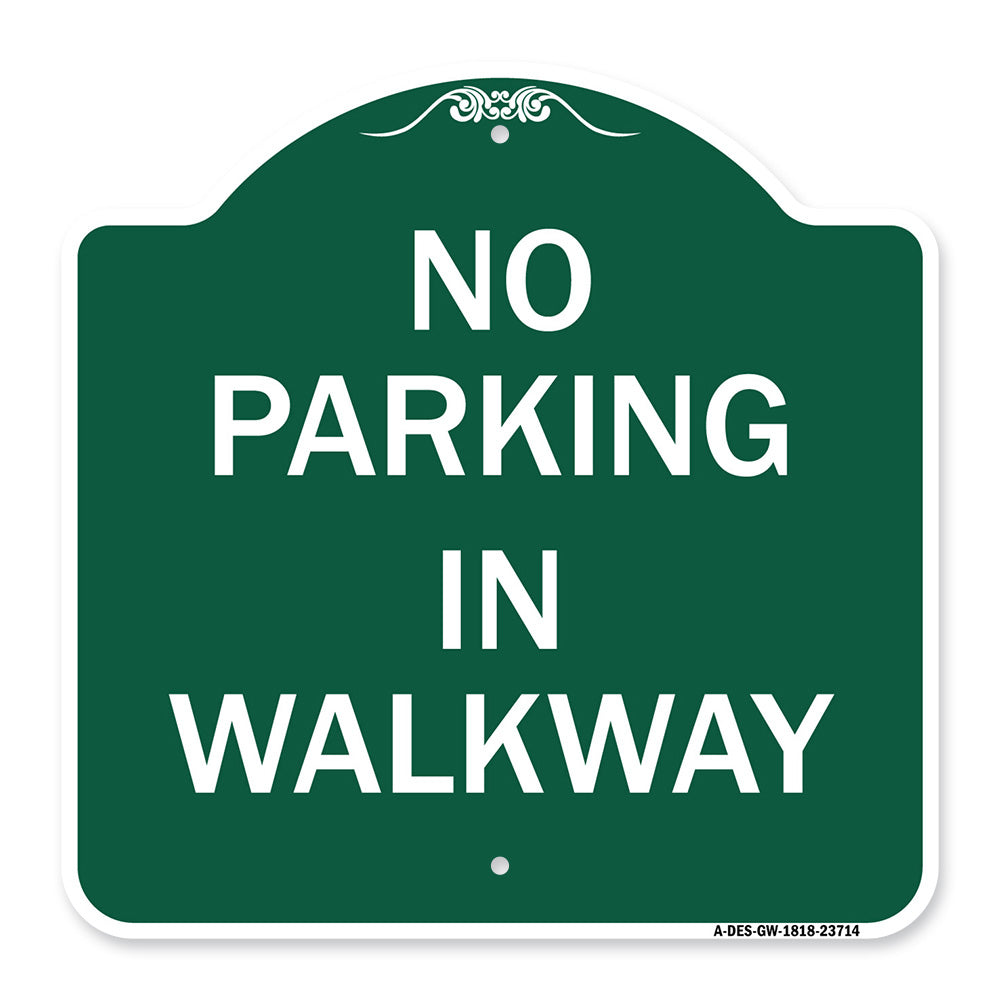 No Parking in Walkway