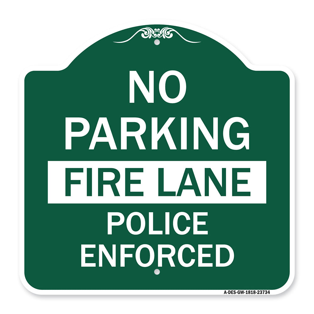 No Parking Fire Lane Police Enforced