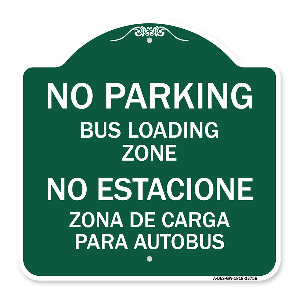 No Parking Bus Loading Zone No Entacionamiento Bus De Carga Zona