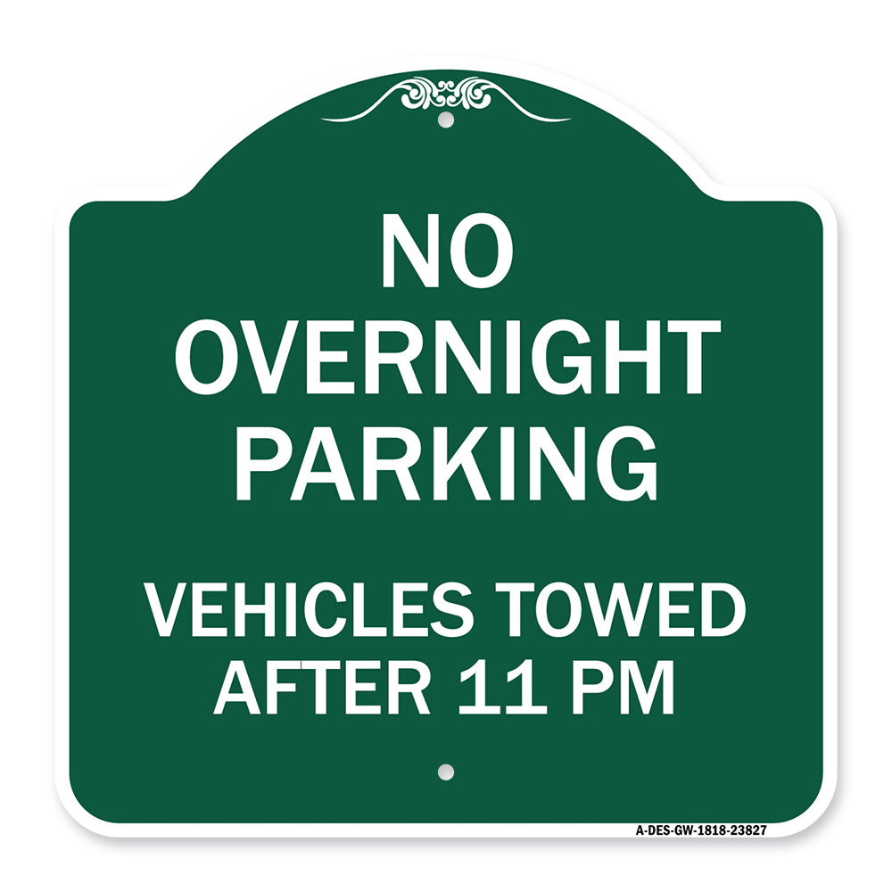 No Overnight Parking Vehicles Towed After 11 Pm
