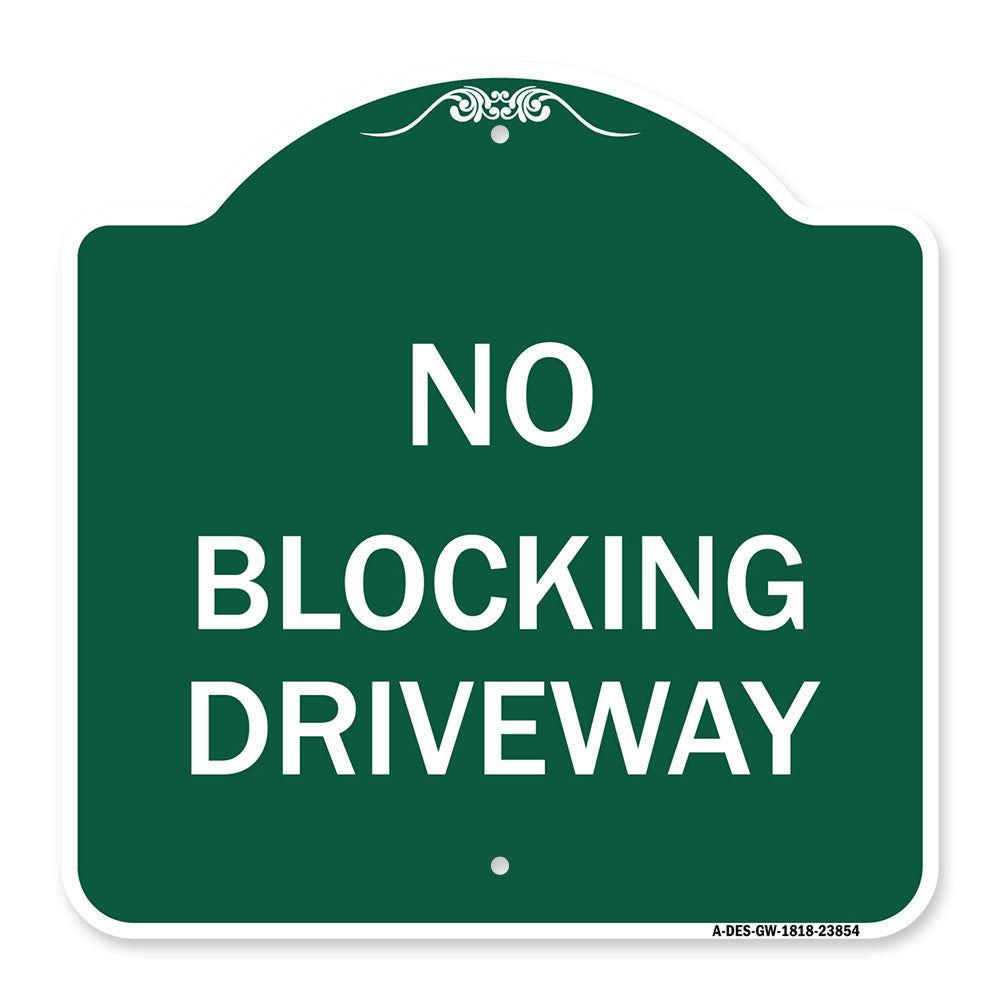 No Blocking Driveway