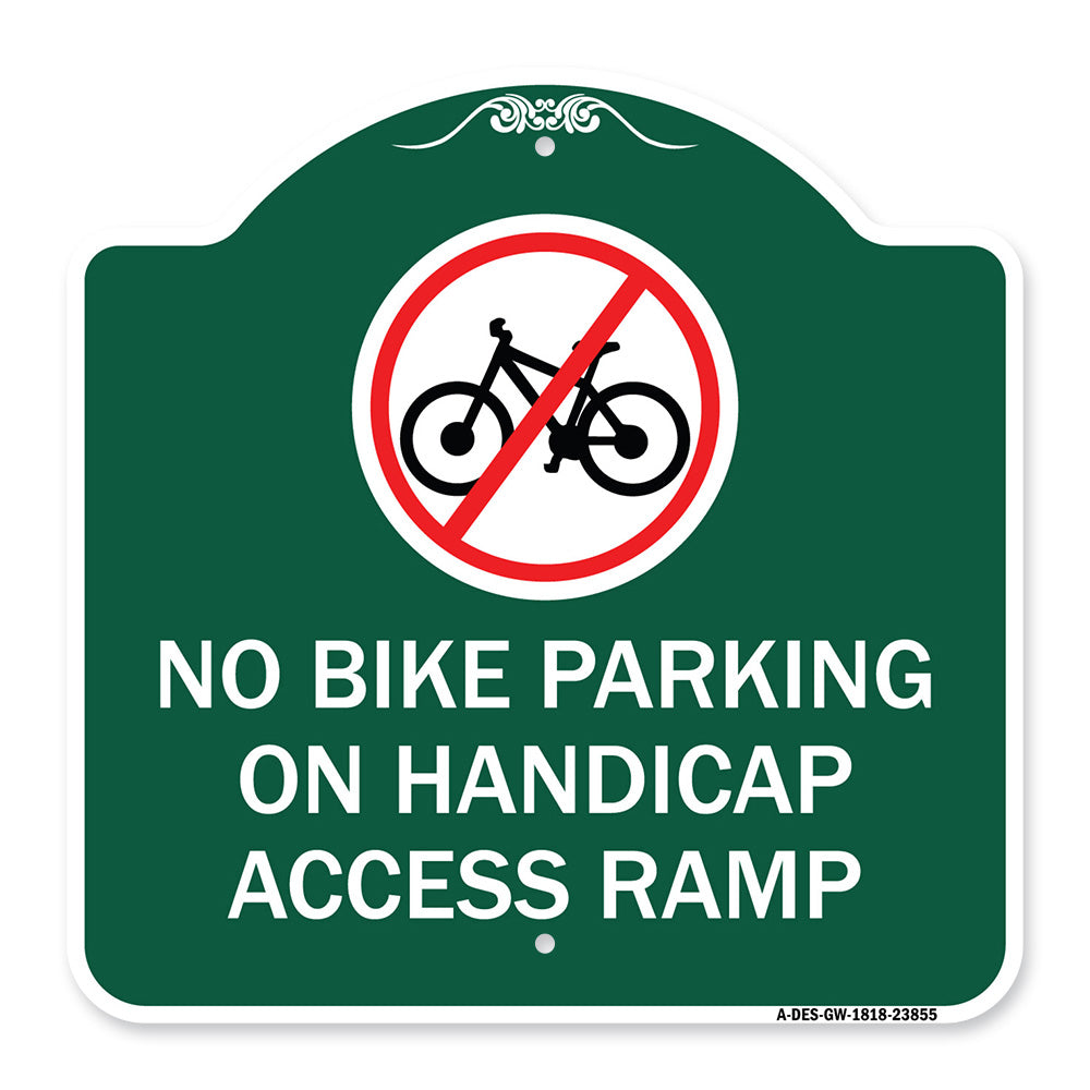 No Bike Parking on Handicap Access Ramp