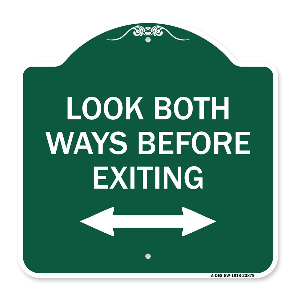 Look Both Ways Before Exiting (With Bidirectional Arrow)