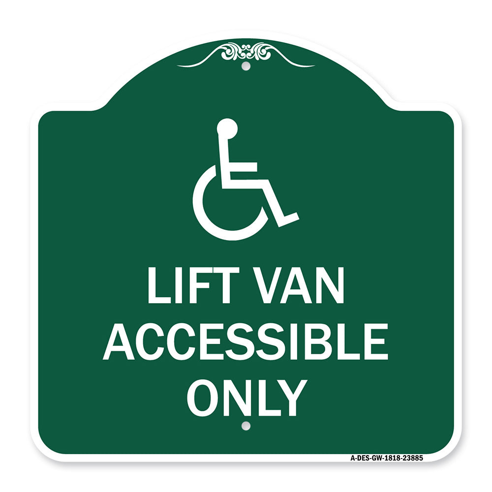 Lift Van Accessible Only (With Updated Isa Symbol)
