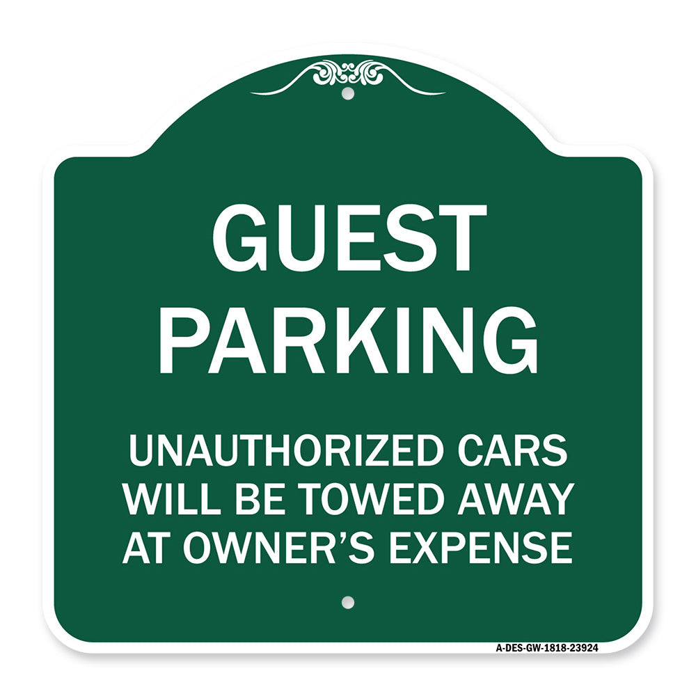 Guest Parking Unauthorized Cars Will Be Towed Away at Owner's Expense