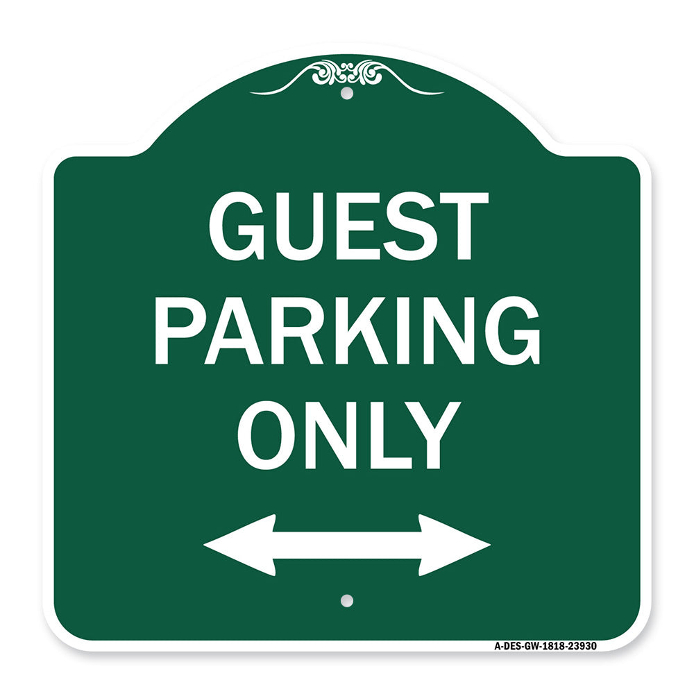 Guest Parking Only (With Bidirectional Arrow)