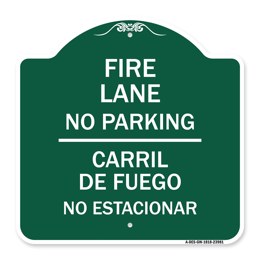 Fire Lane No Parking - Carril De Fuege No Esta Conar