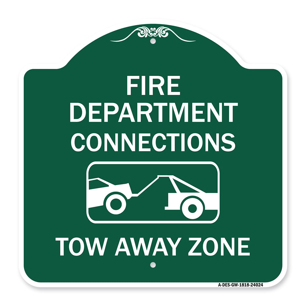 Fire Department Connection Tow Away Zone (With Graphic)
