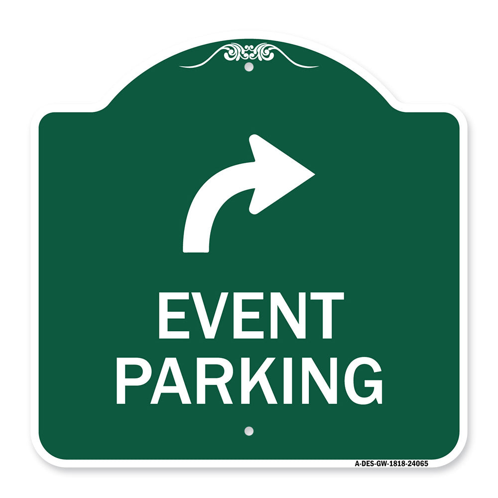 Event Parking Only (With Upper Right Arrow)
