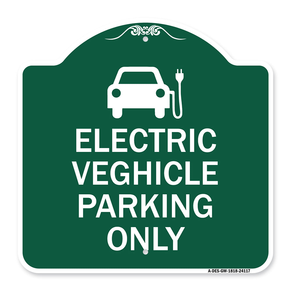 Electric Vehicle Parking Only (With Graphic)
