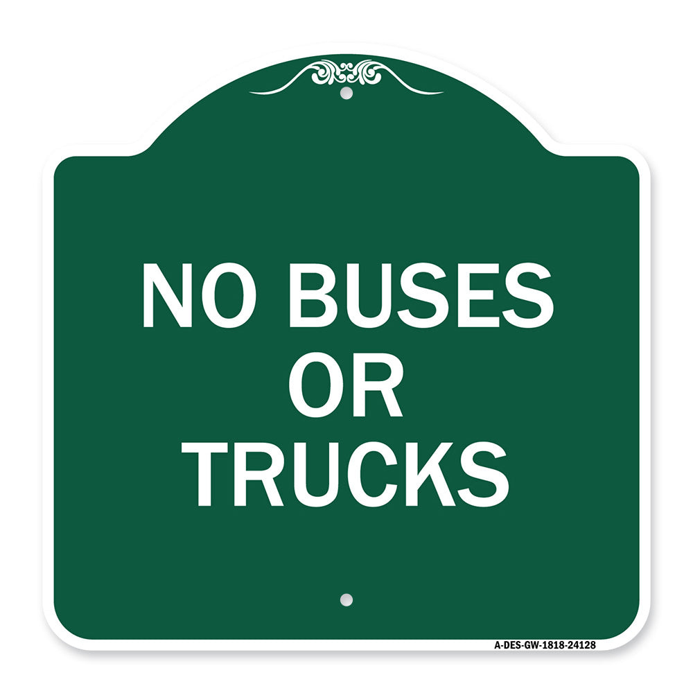Driveway Sign No Buses or Trucks