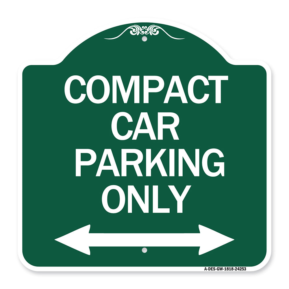 Compact Car Parking Only (With Bidirectional Arrow)