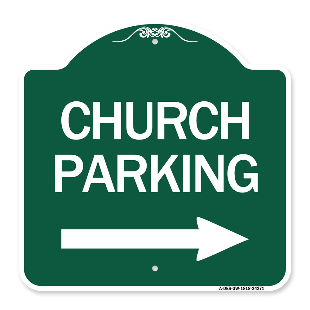 Church Parking (With Right Arrow)