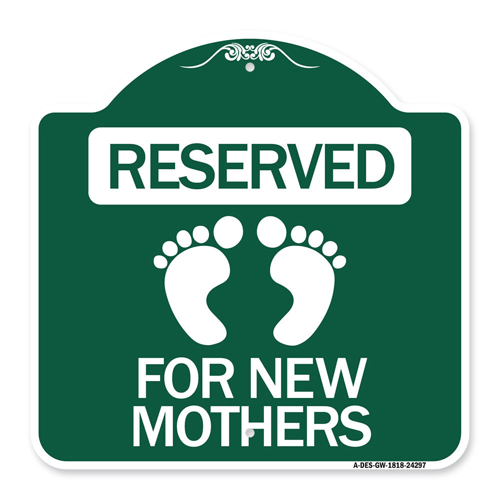 Blue Reserved Parking for New Mothers
