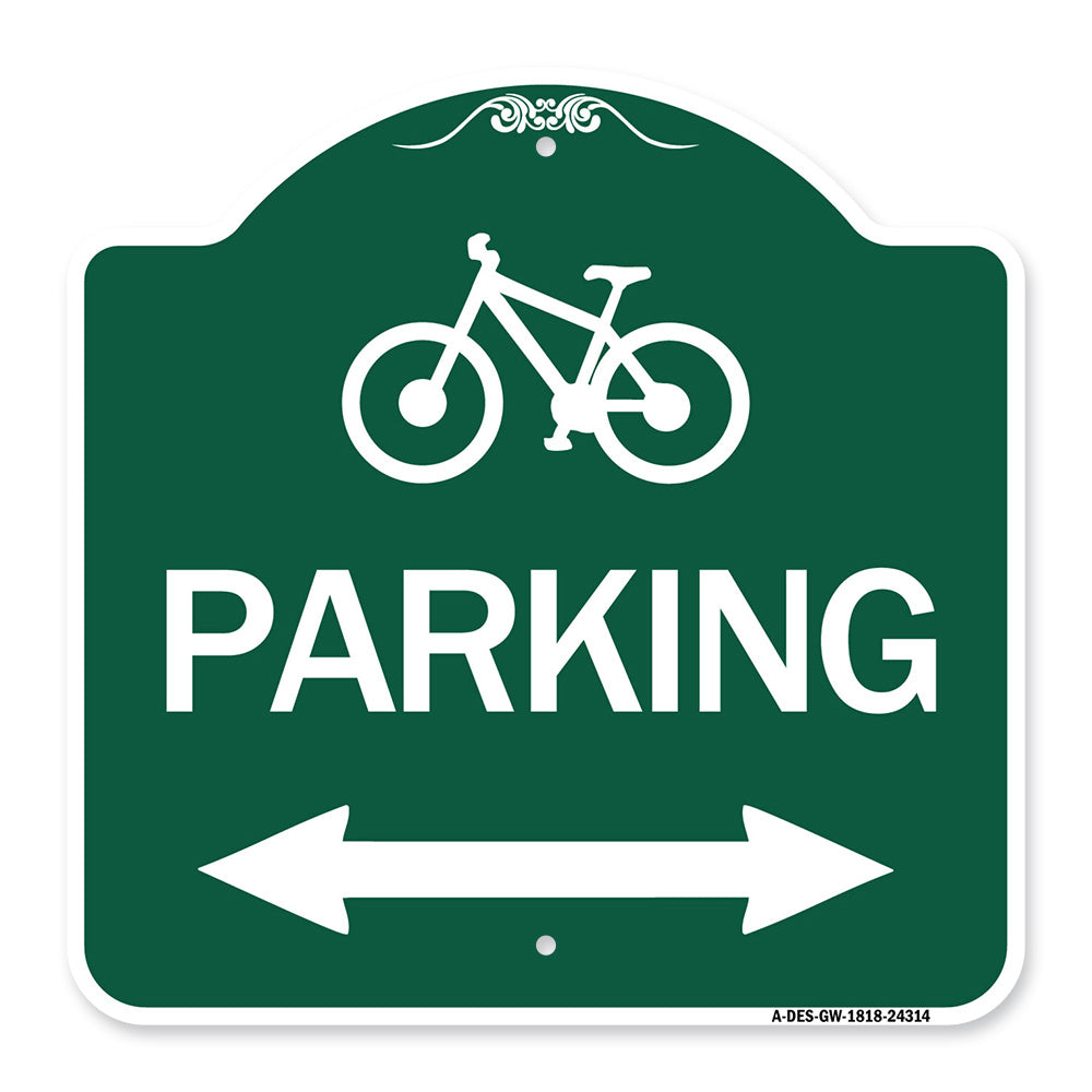 Bicycle Symbol Parking (With Bidirectional Arrow)
