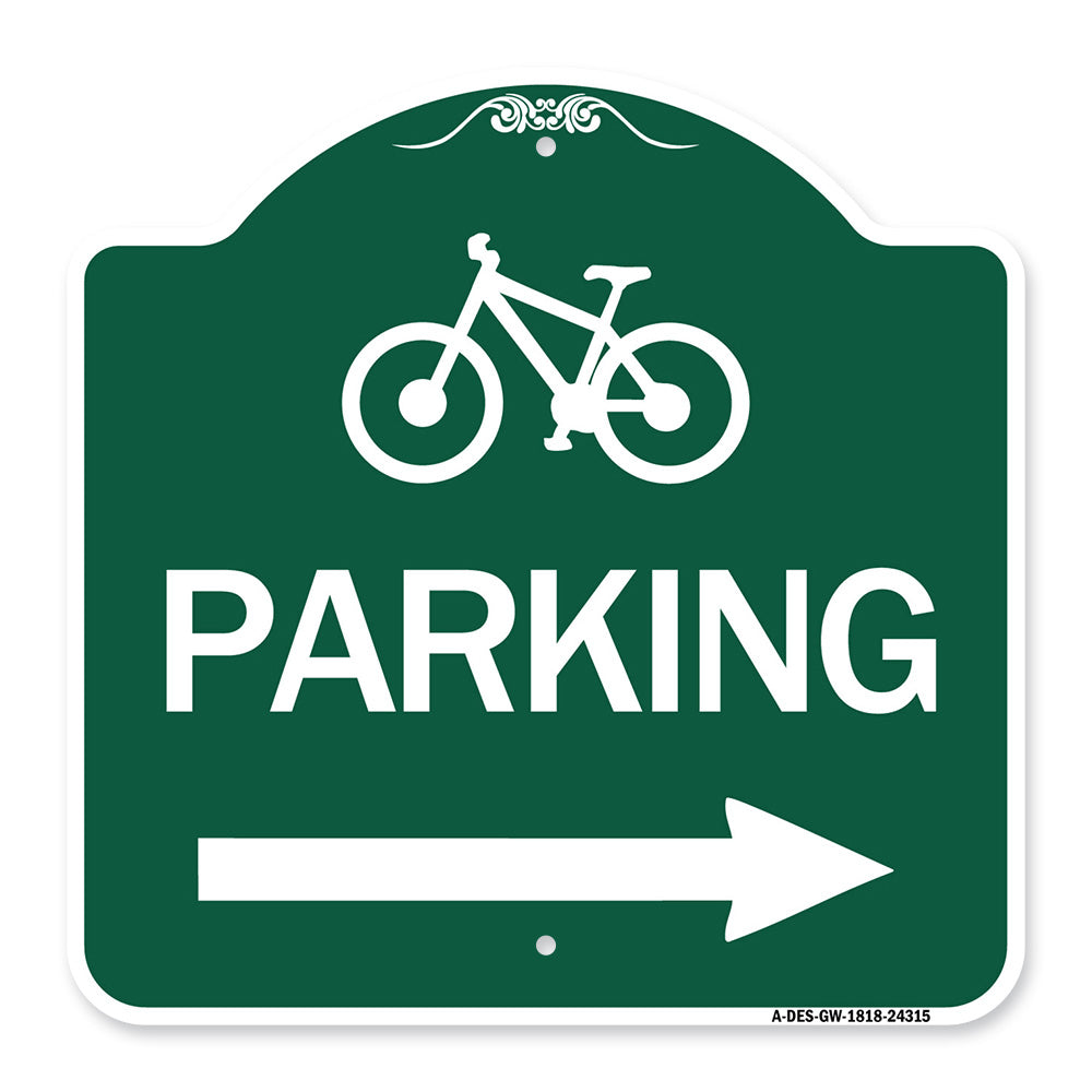 Bicycle Symbol Parking (Right Arrow
