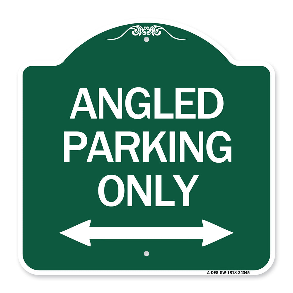 Angle Parking Only (With Bidirectional Arrow)