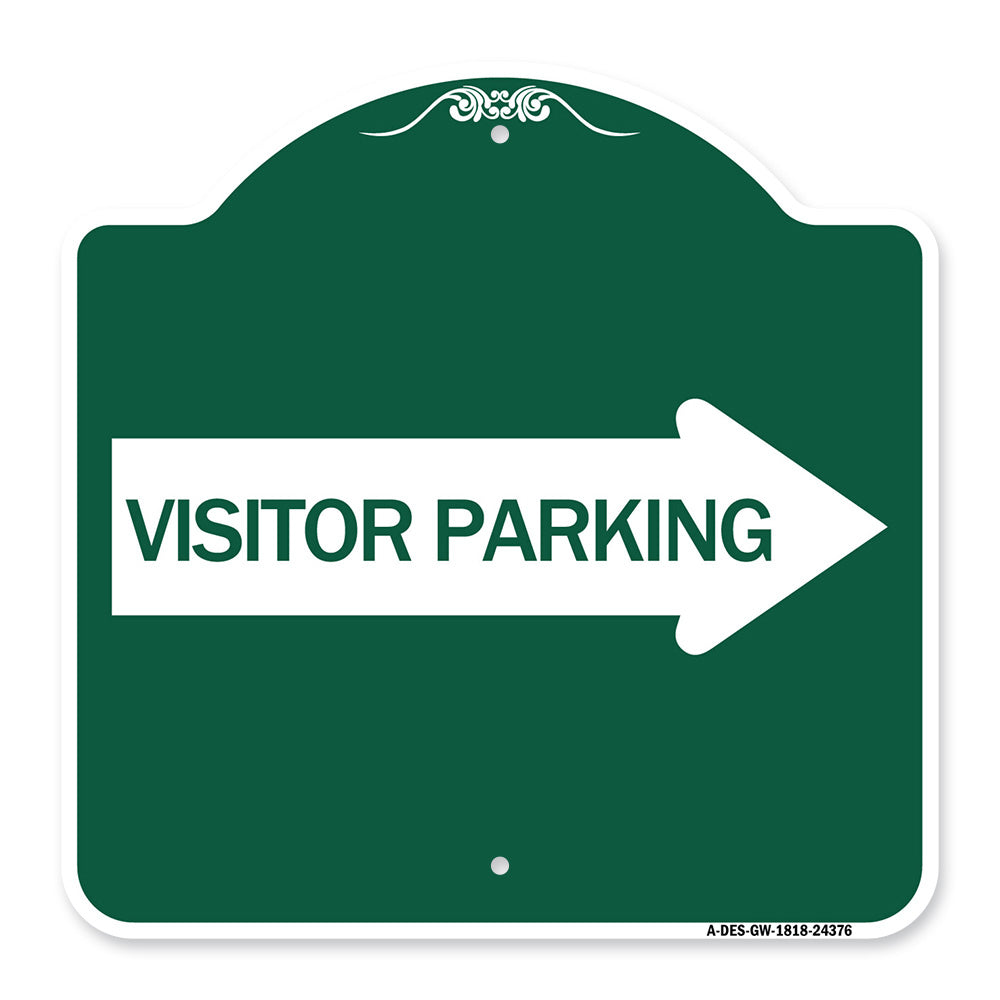 Visitor Parking (With Right Arrow)